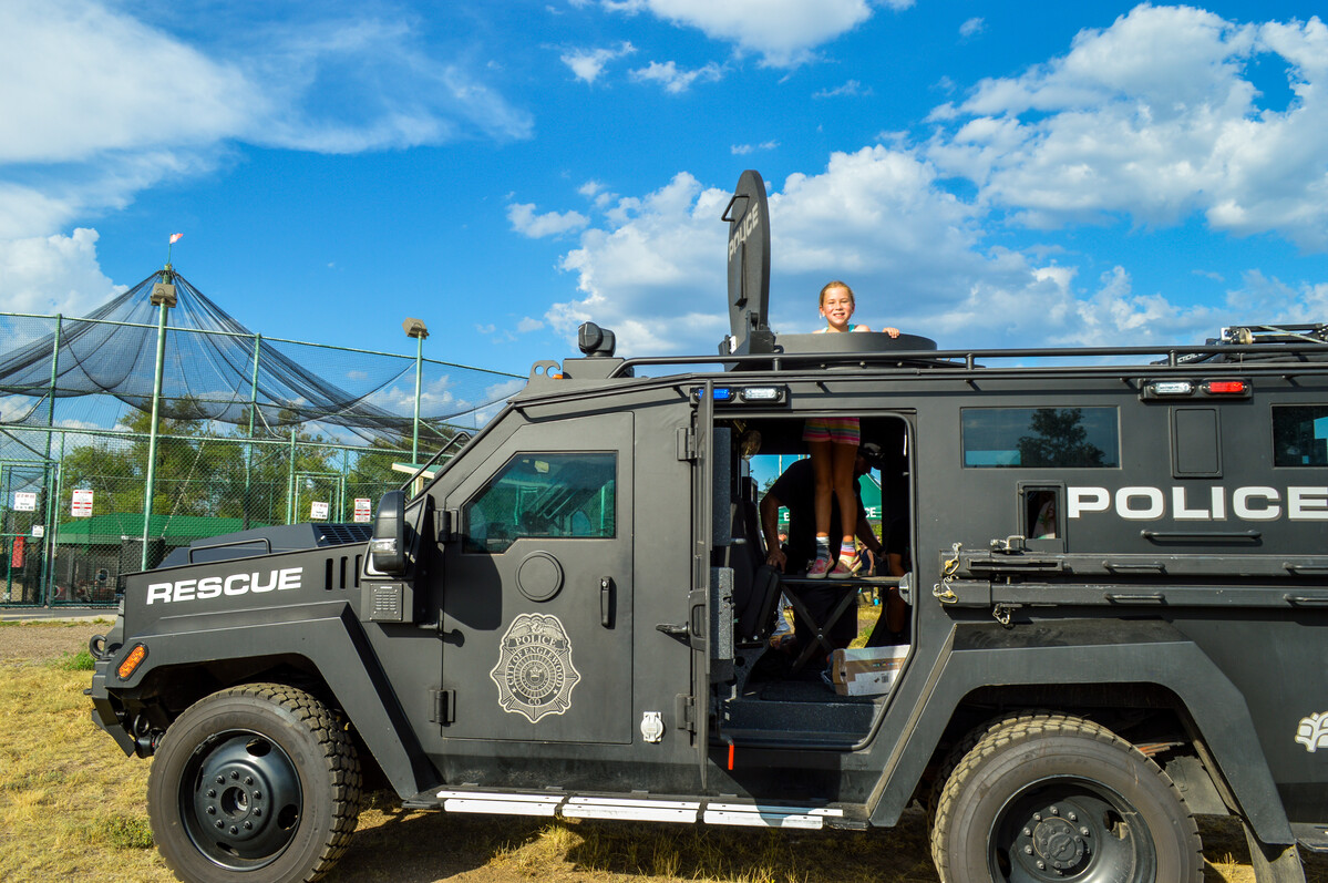 EPD Swat Vehicle in front of Batting Cages