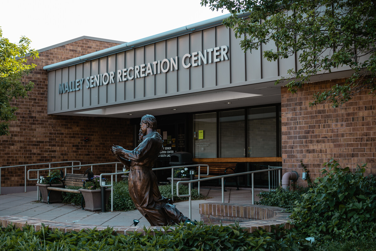 Photo of the main entrance of the Malley Recreation Center