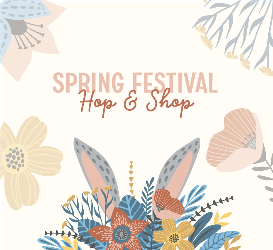 Spring Fest Hop and Shop Graphic