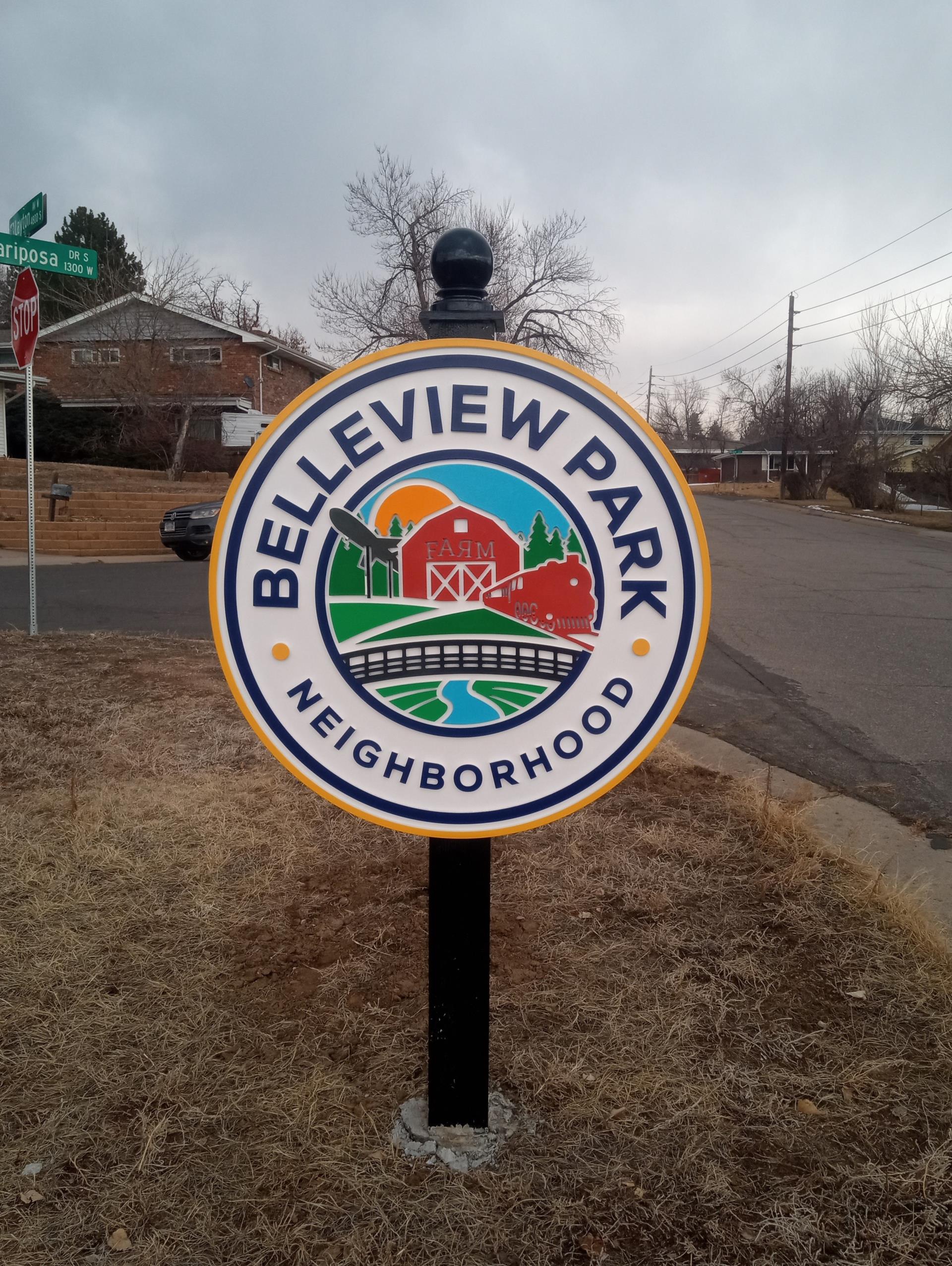 Belleview Park Neighborhood Sign