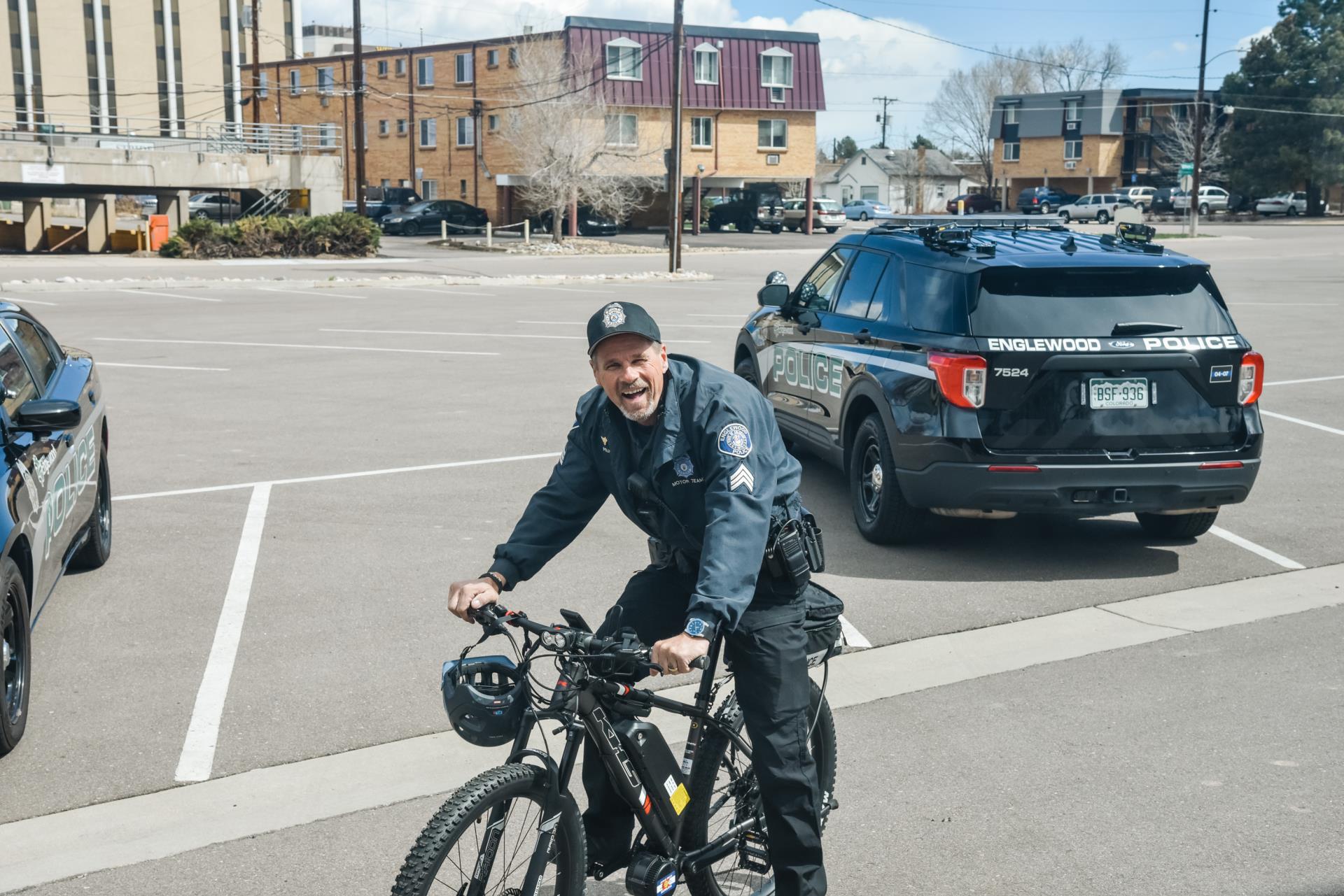 Police officer on a bicycle