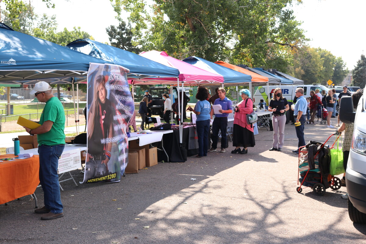 Event photo with tents and vendors